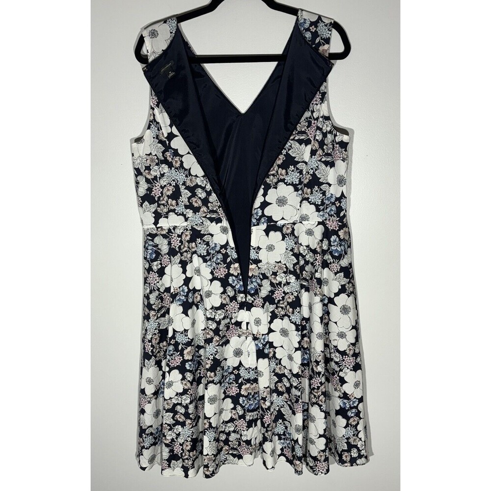 Ann Taylor Dress 16 Floral Cotton Poplin Lined Cottage Wedding Shower Modest Tea - Picture 6 of 14